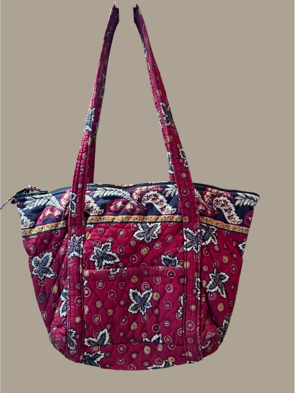 Vera Bradley Quilted Floral Patterned Shoulder Tote Bag
